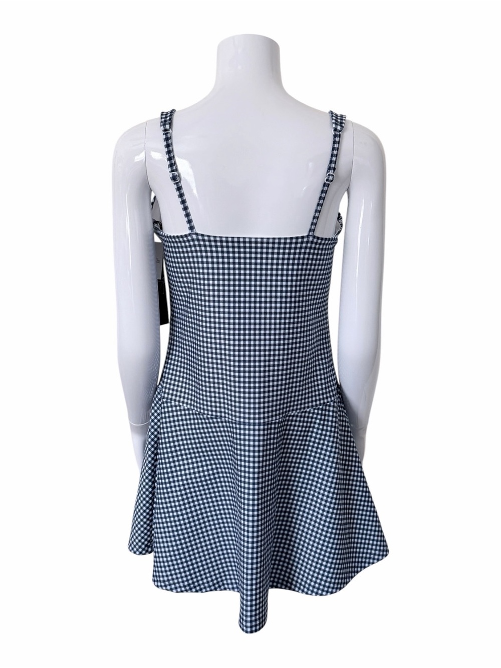 NEW YPB SculptLUX Gingham Square Neck Drop Waist Active Dress Size Large - Picture 5 of 7